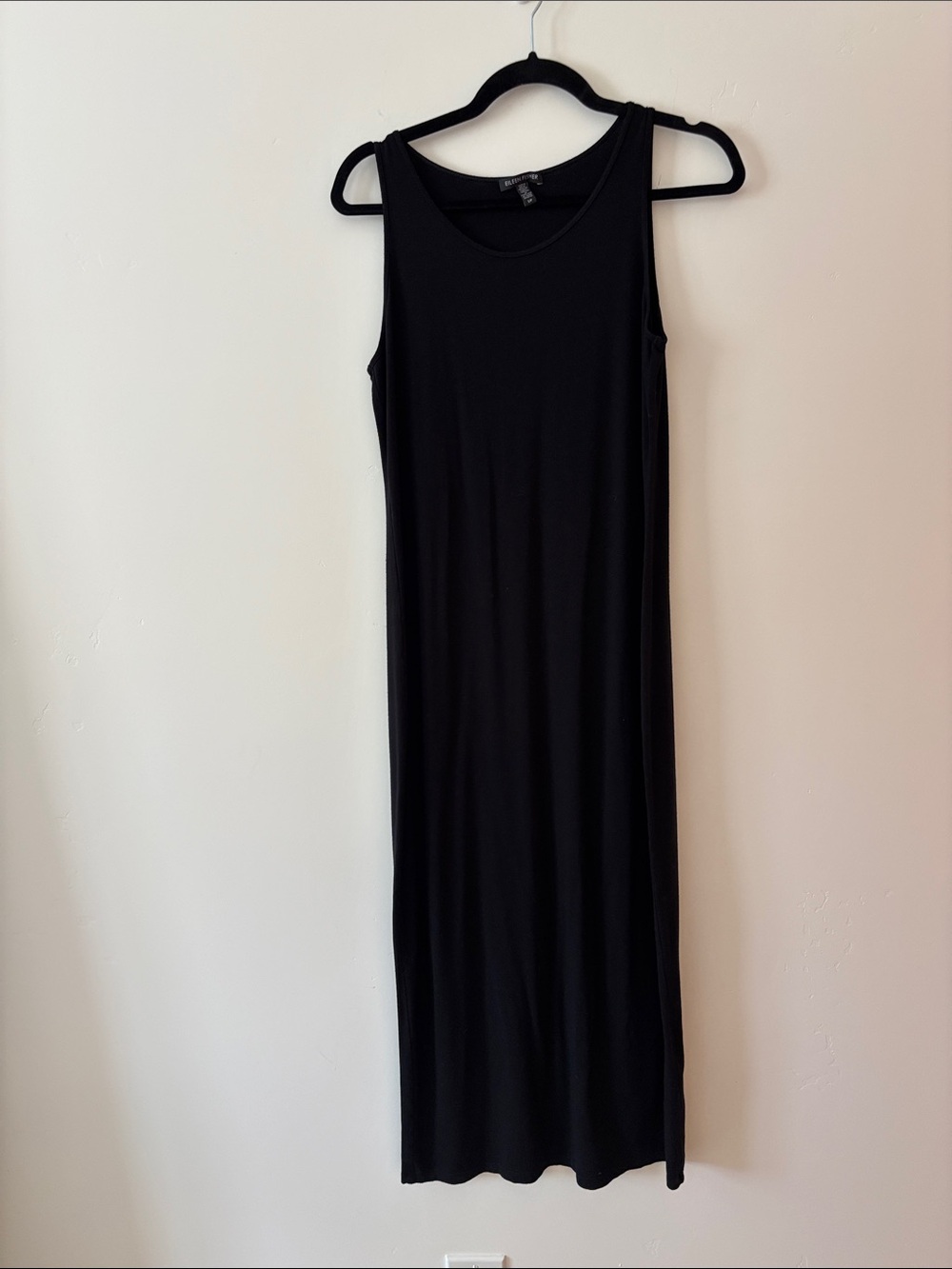 Eileen Fisher Black Sleeveless Maxi Tank Dress